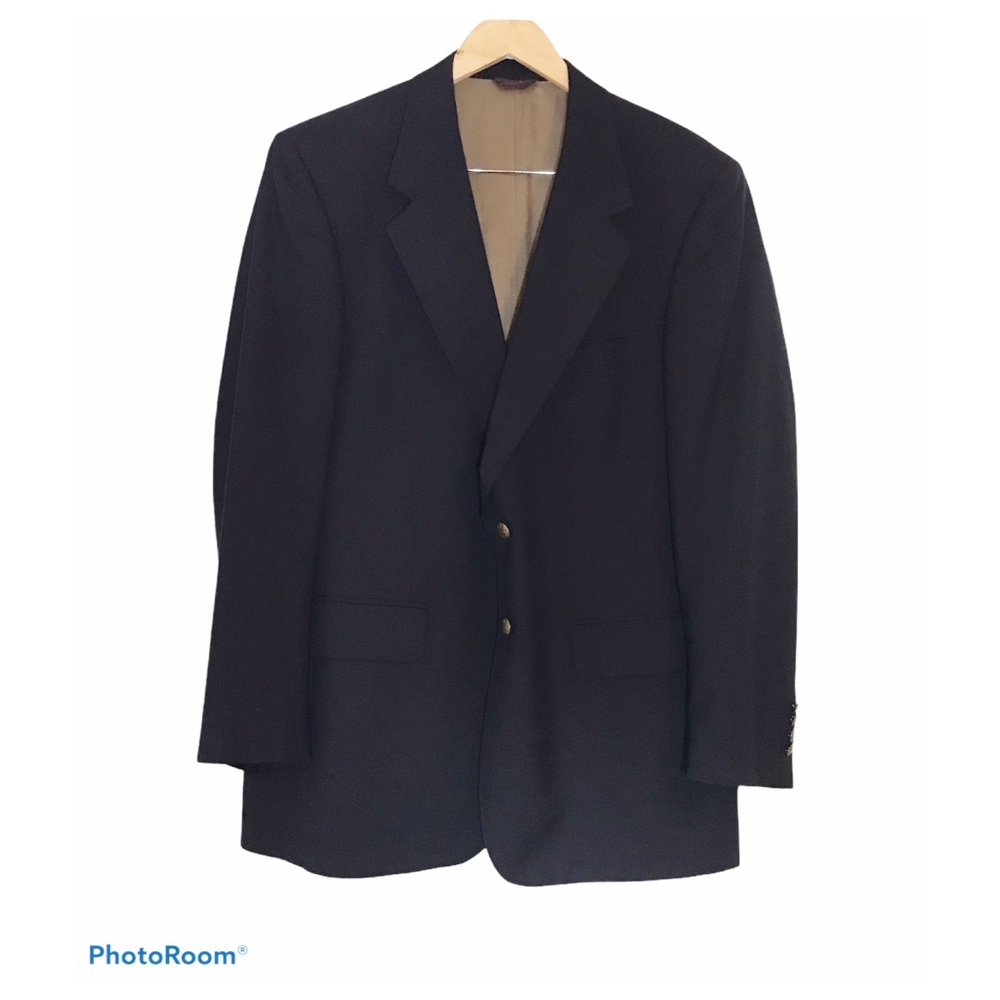 Club Room 100% Wool Navy Sport Coat